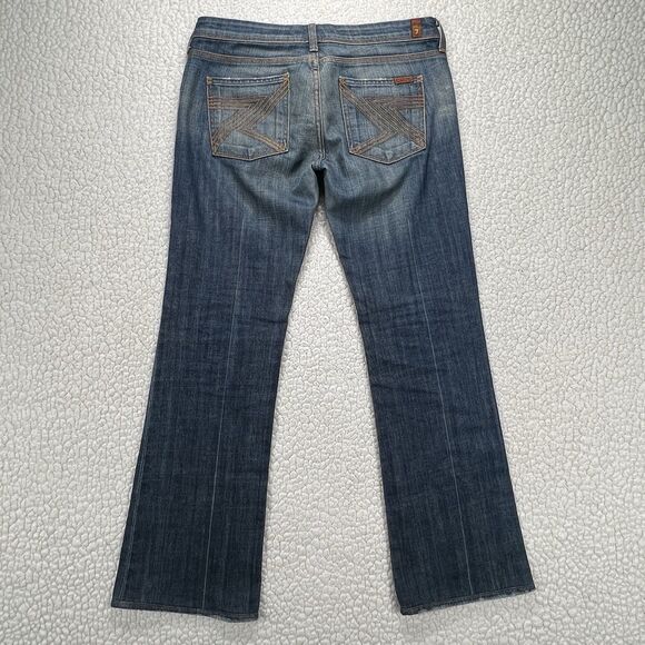 7 For All Mankind Bootcut Jeans Women’s 28 (Actual 31x29) USA Made Western Boho - Picture 3 of 13